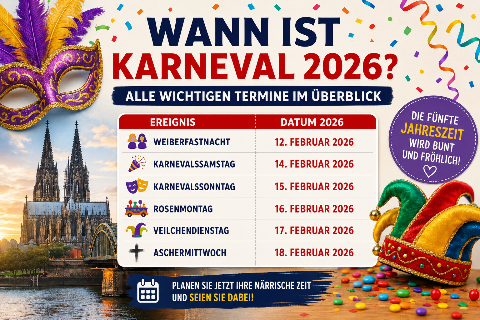 wann ist karneval 2026